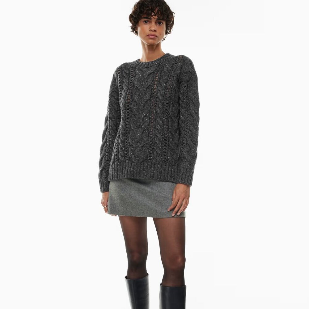 Brand New With Tags Wilfred classic mini skirt Wool-cashmere A-line mini skirt